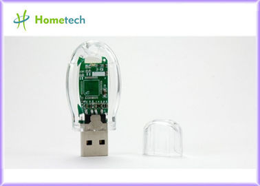 Емкость ручки 32GB 64GB привода вспышки USB прозрачной пластмассы/USB большая