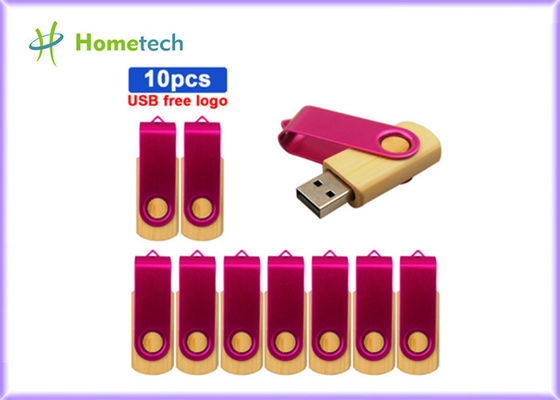 Ручки USB 3,0 металлов USB 2,0 логотип бамбуковой деревянной высокоскоростной подгонял Eco дружелюбное